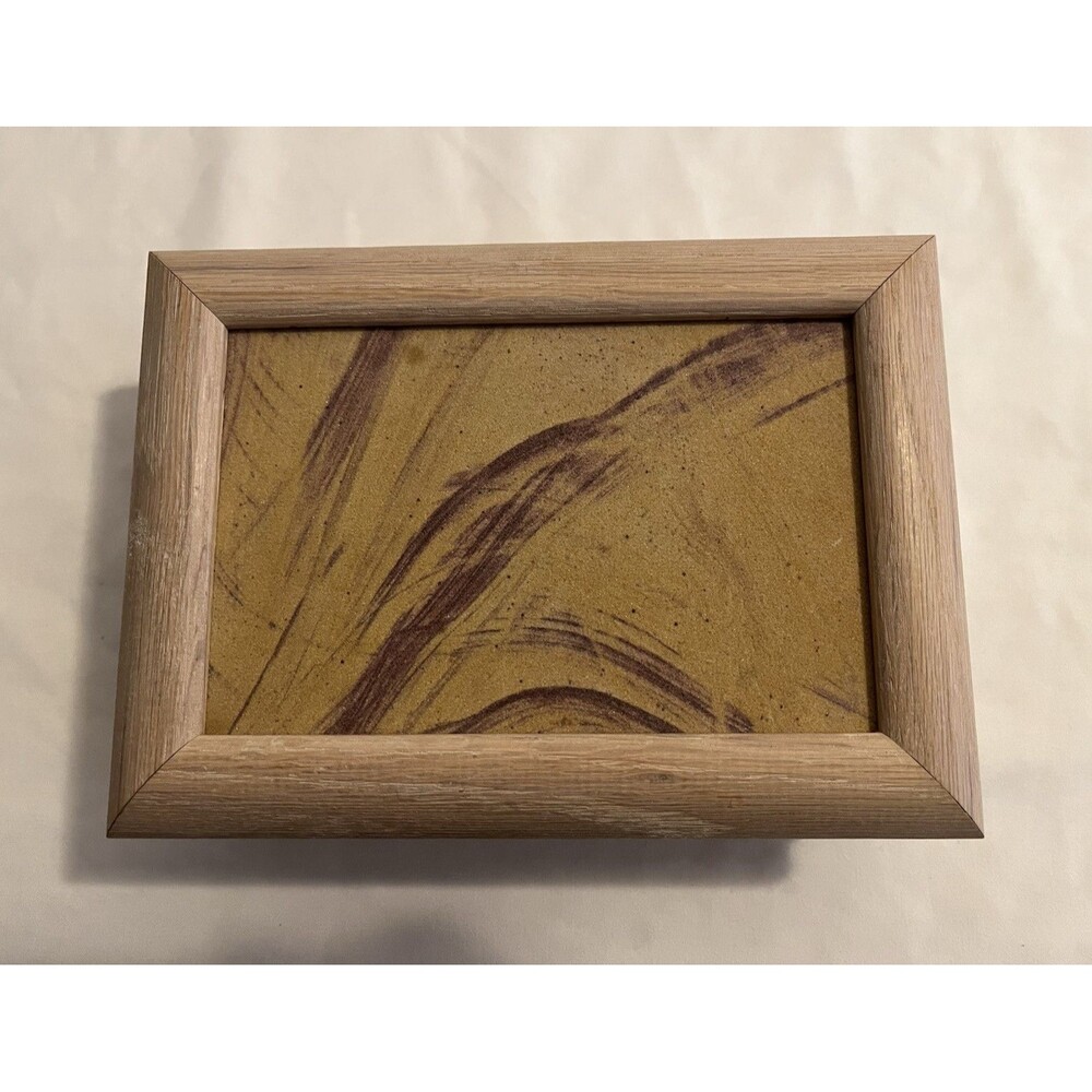 Desert Sandscapes Wonderstone Volcanic Rainbow Rock and Wood Trinket Jewelry Box